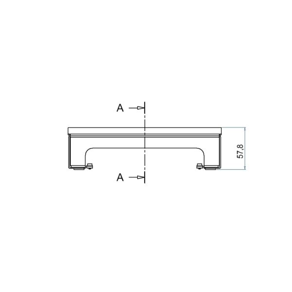 Produktbild UBD 217 163  -  Schwerlast-Unterflur-Bodendose UBD 210 small inkl. belegtem Deckel aus Chromstahl, geschliffen, und 1 Bürstena.